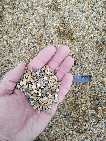 Галька речная окат (рыжая) фр.3-5 мм купить в Туле 