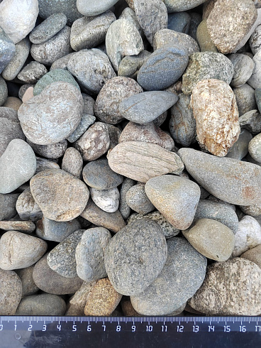Kamenclub.ru: Галька речная окат (пестрая) фр. 20-40 мм. купить  в Туле галька речная пестрая, серая, серые оттенки галька речная окатанная округлая 5000 руб/т   фото КАМЕНЬ КЛУБ