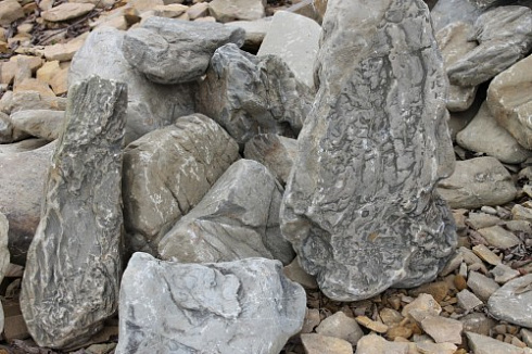 Kamenclub.ru: Песчаник декоративный ландшафтный (фр. 300-500 мм)  купить в Туле песчаник желтый рыжий серый зеленый валун речной окатанный природный песчаника 4 500 руб/т   фото КАМЕНЬ КЛУБ