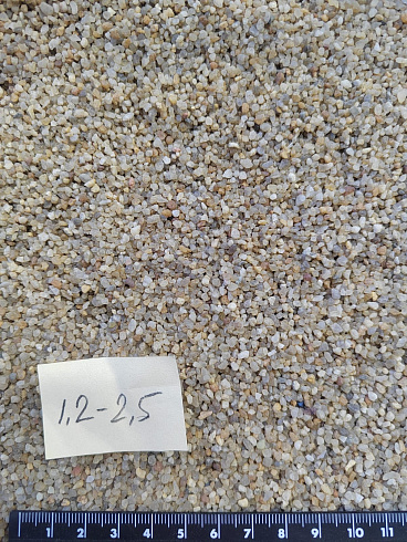 Кварцевый песок сухой фракцинированный фр. 1,2-2,5 мм.  купить в Туле фото Камень Клуб