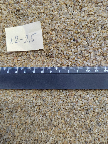 Кварцевый песок сухой фракцинированный фр. 1,2-2,5 мм.  купить в Туле фото Камень Клуб