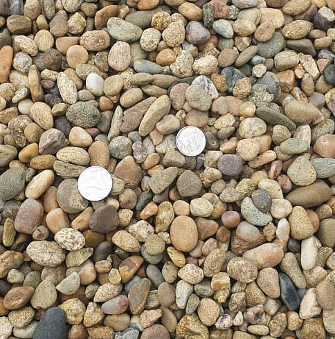 Kamenclub.ru: Галька окат (серо-желтая) фр.10-20 мм. купить  в Туле галька серо-желтая, рыжая, серый речная окатанная округлая галька 5000 руб/т   фото КАМЕНЬ КЛУБ