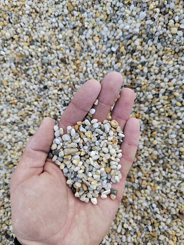 фото Галька крымская жемчужная фр. 3-5 мм. купить в Туле  в интернет-портале КАМЕНЬ КЛУБ