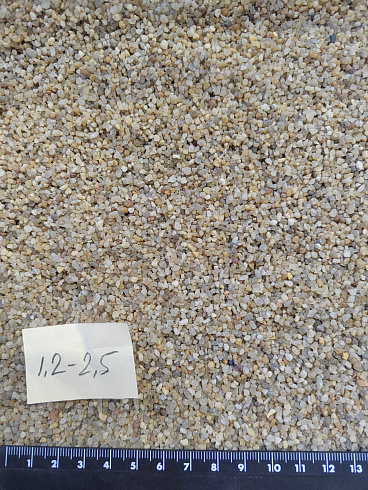 Кварцевый песок сухой фракцинированный фр. 1,2-2,5 мм.  купить в Туле фото Камень Клуб