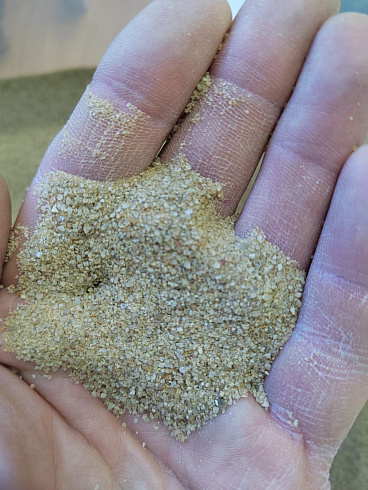 Кварцевый песок для площадок фр. 0,16-0,63 мм.  купить в Туле фото Камень Клуб