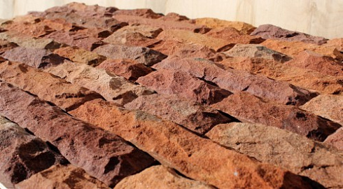 Kamenclub.ru: Песчаник (красный дракон) art PSK-5-03  купить в Туле    3350 руб/кв.м   фото КАМЕНЬ КЛУБ