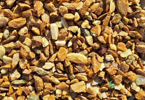 Kamenclub.ru: Щебень крошка желтый (ЗЛАТОЛИТ) фр. 10-20 мм.  купить в Туле златолит бежевый, золотистый, желтый каменная декоративная крошка щебня златолита 10800 руб/т   фото КАМЕНЬ КЛУБ