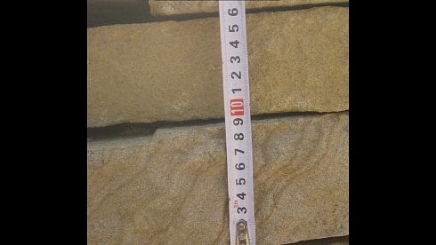 Kamenclub.ru: Песчаник пластушка желтый с рисунком (4-6 см)  купить в Туле плитняк пластушка желтый с рисунком песчаник 9 000 руб/м3   фото КАМЕНЬ КЛУБ