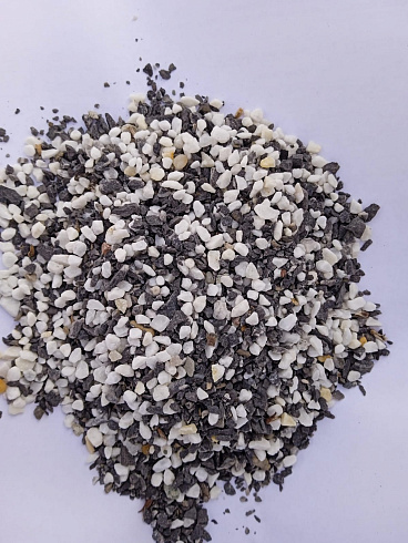 Kamenclub.ru: Мраморная крошка (щебень крошка микс: белый-зеленый-розовый) фр. 3-5 мм.  купить в Туле мрамор белый, зеленый, розовый мраморная декоративная крошка каменная 12000 руб/т   фото КАМЕНЬ КЛУБ