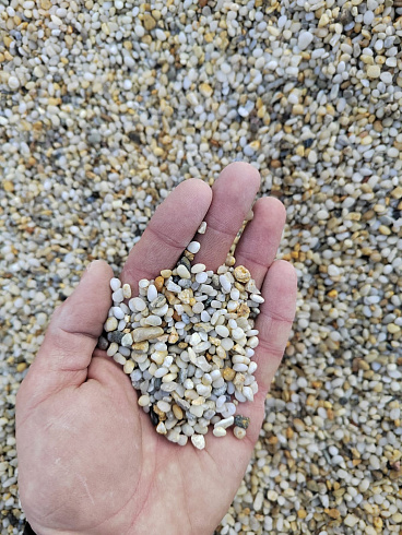 фото Галька крымская жемчужная фр. 3-5 мм. купить в Туле  в интернет-портале КАМЕНЬ КЛУБ